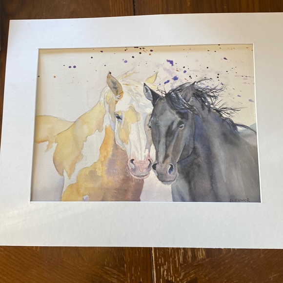 Other - Original watercolour horse portrait, 17.5”x 14.25” with mat